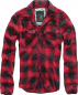 Preview: Brandit Check Shirt Flanellhemd Rot-Schwarz