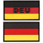 Preview: Patch Deutschland Flagge DEU PVC Groß 8x5 cm mit Klett