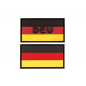 Preview: Patch Deutschland Flagge DEU PVC Klein 5,5x3 cm mit Klett