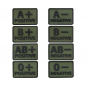 Preview: Helikon-Tex Blood Patch Blutgruppen Abzeichen (Set 2 St.) - Olive Green