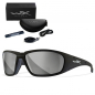 Preview: Wiley X - WX Boss Grey Silver Flash Matte Black Frame Sunglasses