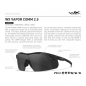 Preview: Wiley X - WX Vapor COMM 2.5 Grey/Clear/Light Rust Matte Black Frame Sonnenbrille