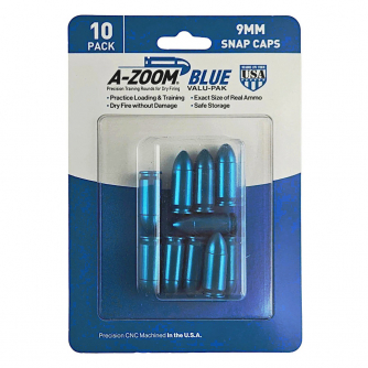 A-Zoom Dummy Rounds 9mm Luger 10 Pack - Blue