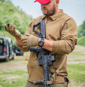 Helikon-Tex Range Tactical Gloves - PenCott Wildwood/Coyote