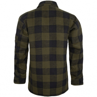 Mil-Tec Lumberjack Flannel Shirt Heavy - Black-Olive Green