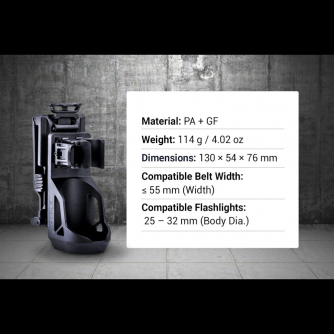 Nextorch V51 Taktisches Taschenlampen Holster - 360 Grad drehbar, Schnellverschluss
