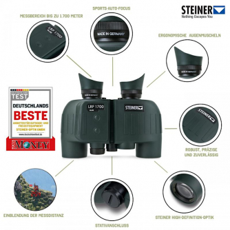 Steiner 8x30 LRF 1700 - Fernglas mit Entfernungsmesser - Green