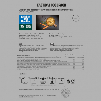 Tactical Foodpack - Nudelgericht mit Hähnchen (Hauptmahlzeit)