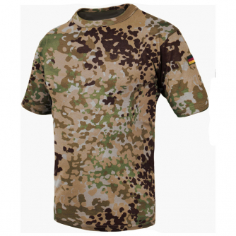 Mil-tec BW Tropen T-Shirt mit Nationalitätsabzeichen  - Arid Fleck Camo