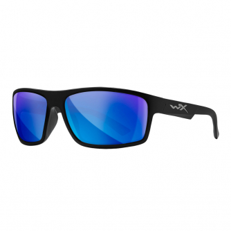 Wiley X - Peak Captivate Blue Mirror Matte Black Frame  Sunglasses