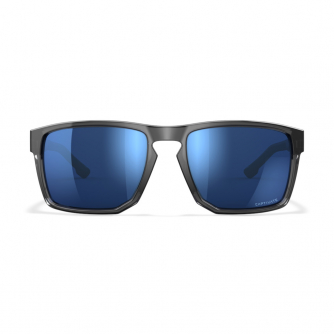 Wiley X Founder Captivate Polarized - Blue Mirror Gloss Crystal Grey Frame