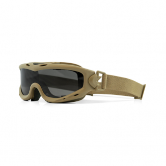 Wiley X - Spear Smoke Grey/Clear  Matte Tan Frame Googles