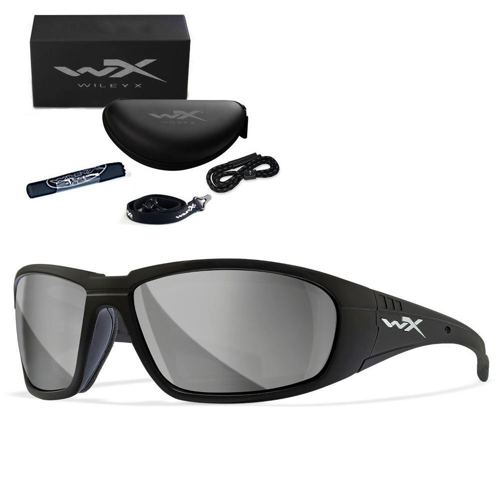 Wiley X - Sonnenbrille Felddepot Silver | Flash Black Grey Frame Boss Matte WX