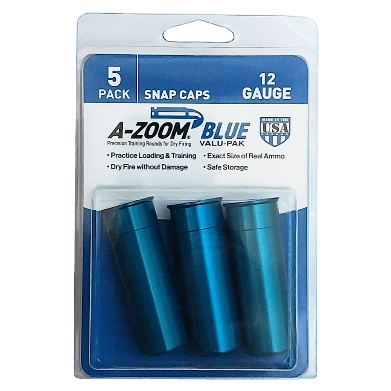 A-Zoom Dummy Rounds Shotgun 12 GA 5 Pack - Blue