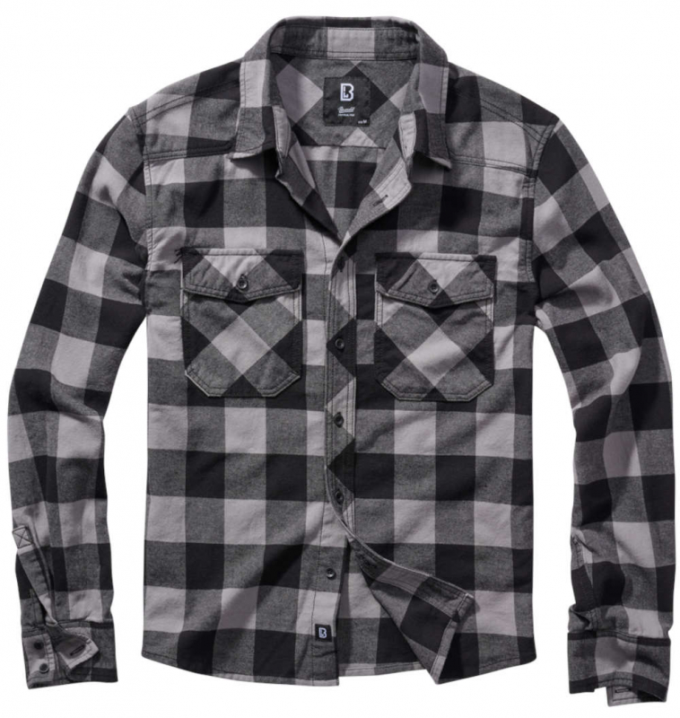 Brandit Check Shirt Flanellhemd Black-Charcoal