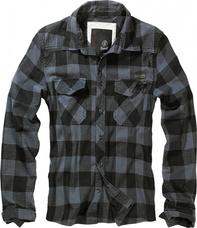 Brandit Check Shirt Flannel Black-Grey