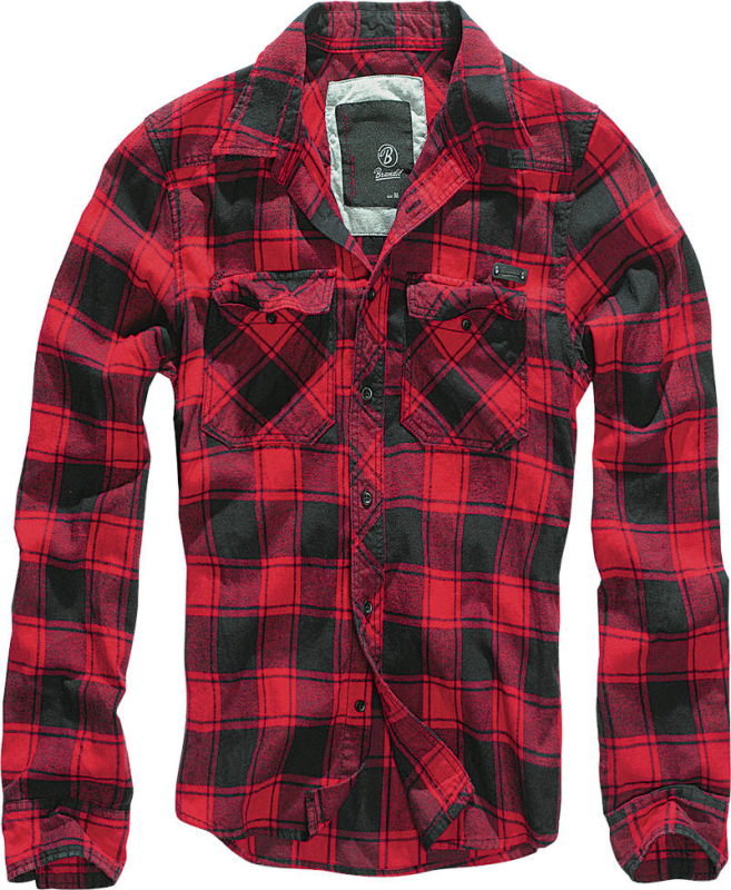 Brandit Check Shirt Flanellhemd Rot-Schwarz