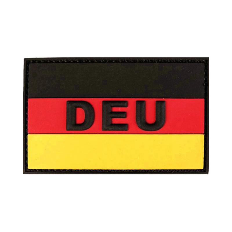 Patch Deutschland Flagge DEU PVC Groß 8x5 cm mit Klett