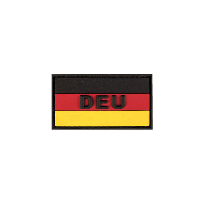 Patch Deutschland Flagge DEU PVC Klein 5,5x3 cm mit Klett