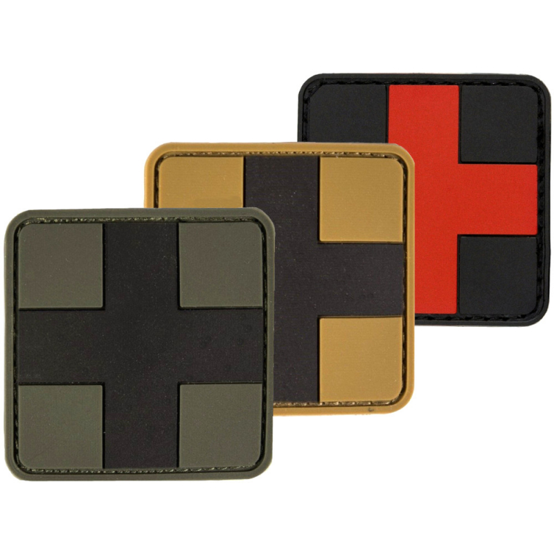 Klettabzeichen Erste Hilfe-Kreuz Patch PVC 3D  IFAK