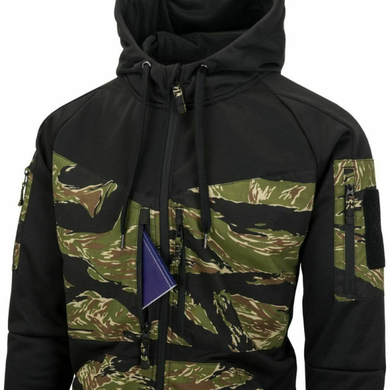 Helikon-Tex - Rogue Hoodie FullZip - Black / Multicam Black