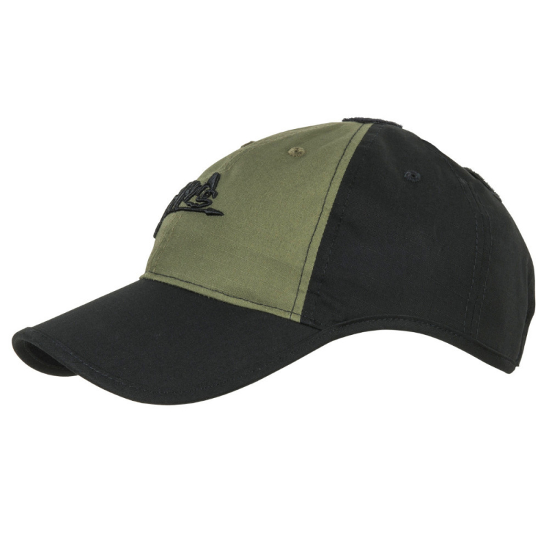 Helikon-Tex BBC Logo Cap Baseball - Black / Olive Green Ripstop