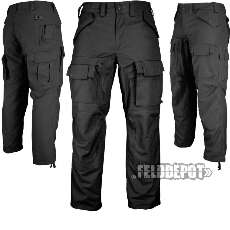 Leo Köhler Combat-Hose Ripstop - Schwarz Black