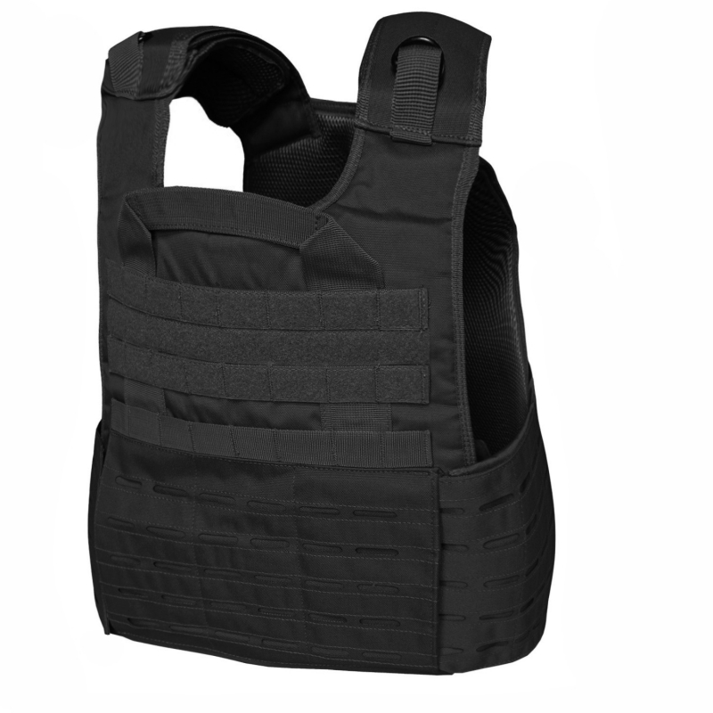 Mil-Tec Laser Cut Plate Carrier Vest Black