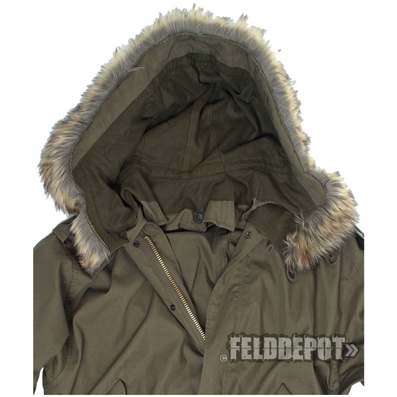 Mil-Tec US Shell M51 Parka Fur Hood - Olive Green