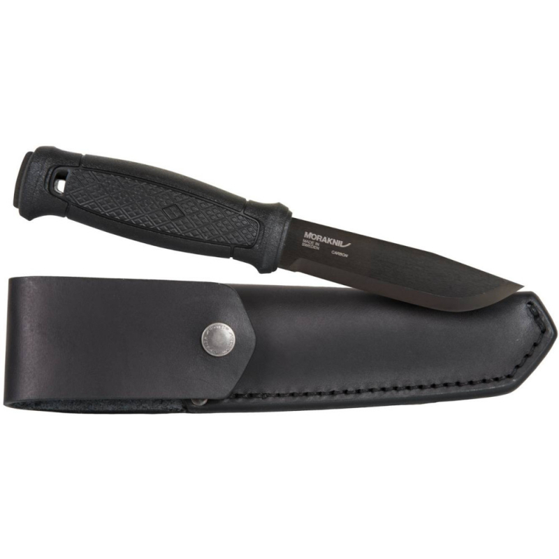 Morakniv Garberg Black C Leather Sheath - Carbon Steel Black