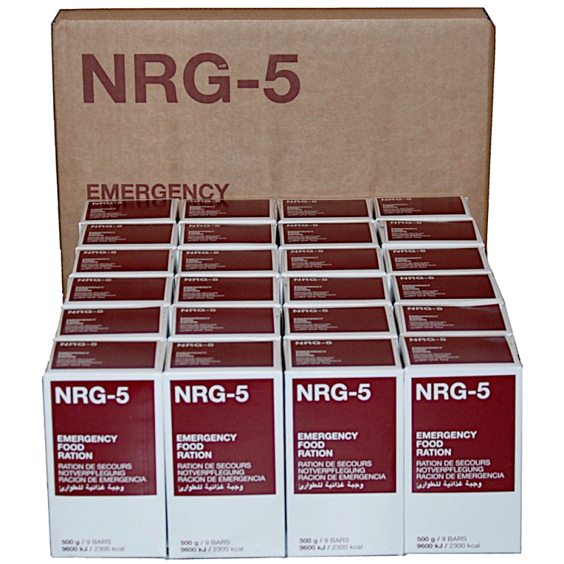 Großpackung NRG-5 ZERO Karton - 24 Stück - MHD 15 Jahre - SURVIVAL