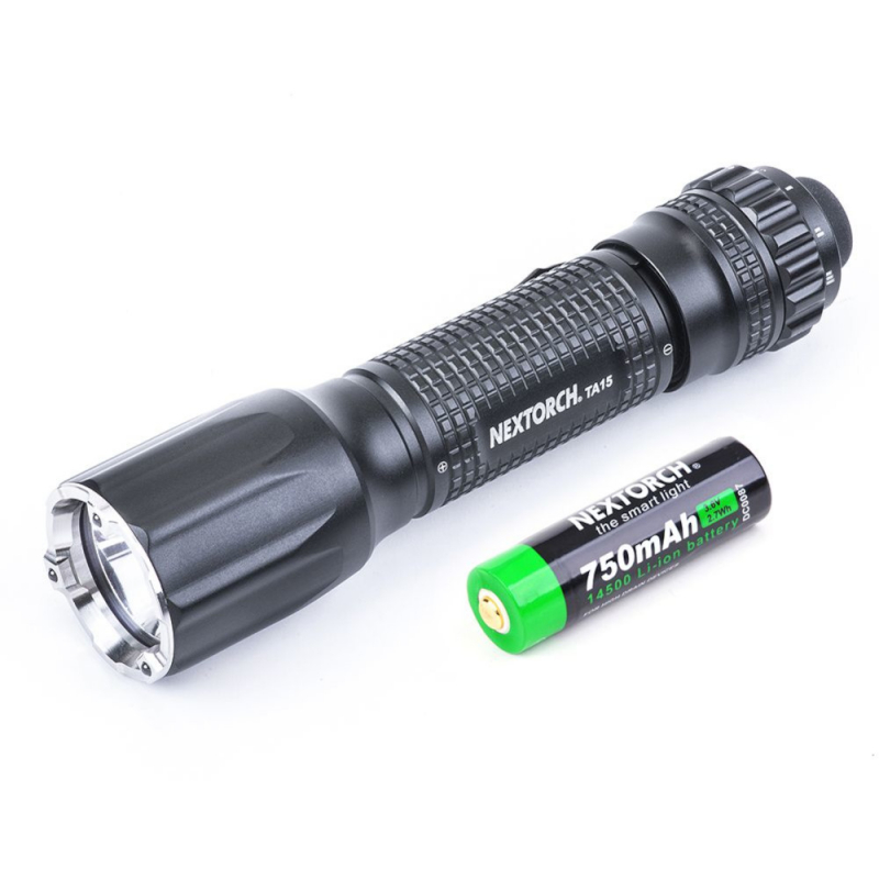 Nextorch TA15 v. 2.0 LED Taschenlampe, 700 Lumen, Multi-Batterie - Notfall-Glasbrecher