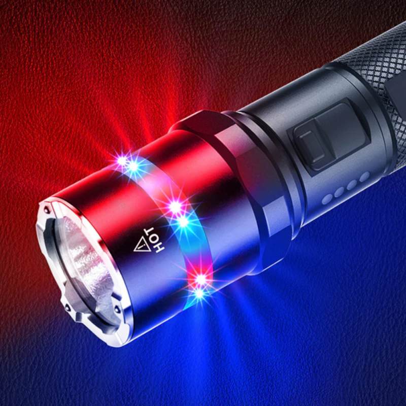 Nextorch P84 LED-Taschenlampe mit 360° Warnlicht-Funktion + Notfall-Glasbrecher