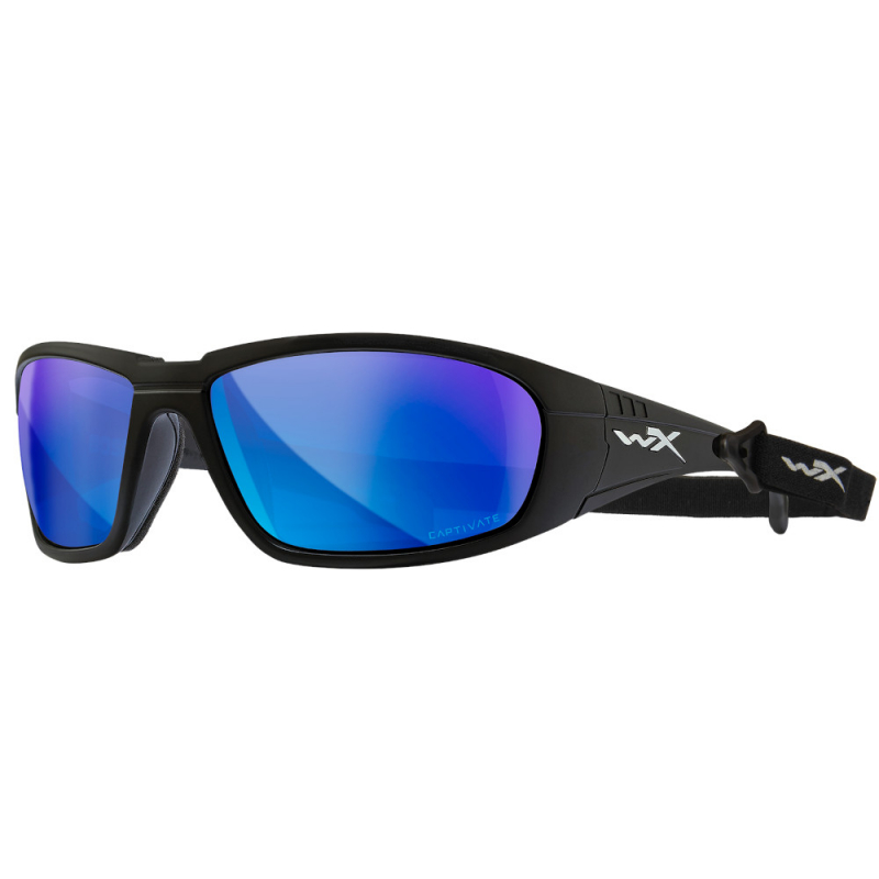 Wiley X - WX Boss Captivate Blue Mirror Matte Black Frame Sonnenbrille