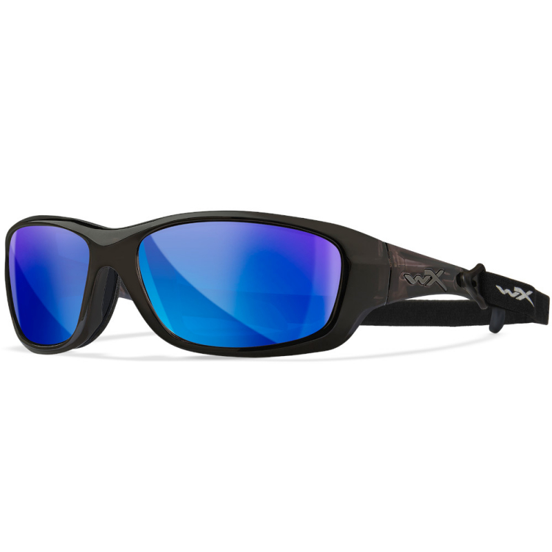 Wiley X - WX Gravity Captivate Polarized Blue Mirror Black Crystal Frame Sonnenbrille