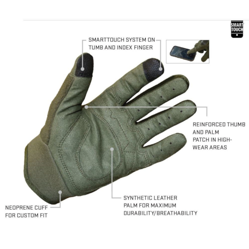 Wiley X Durtac SmartTouch Tactical Gloves Handschuhe - Tan