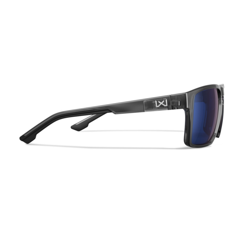 Wiley X Founder Captivate Polarized - Blue Mirror Gloss Crystal Grey Frame