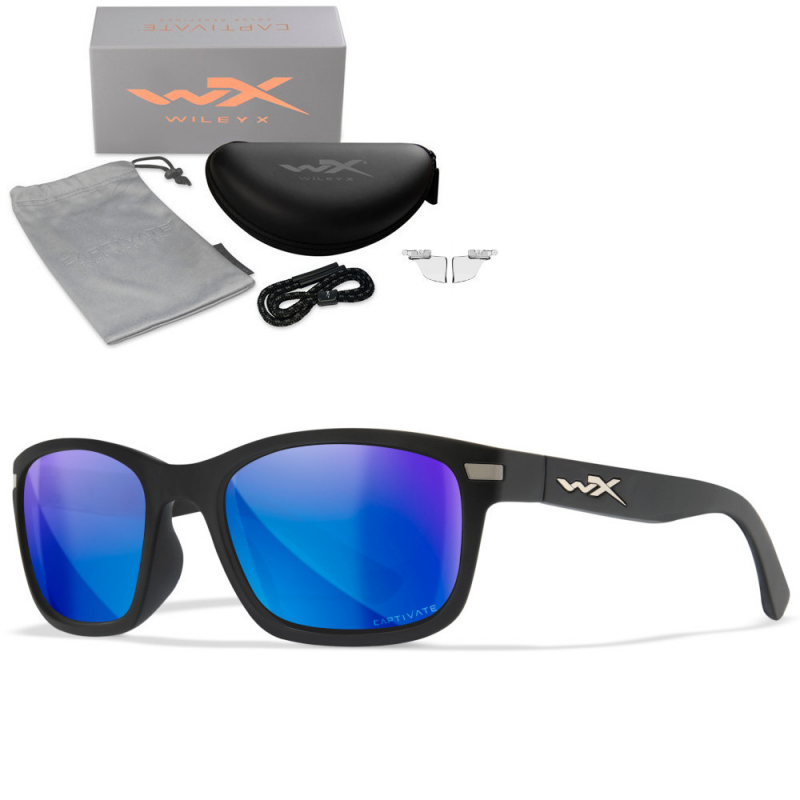 Wiley X - Helix Captivate Blue Mirror Matte Black Frame