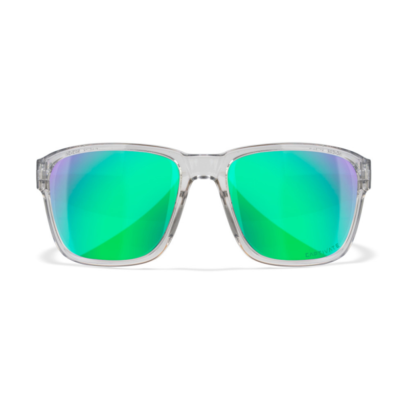 Wiley X - Trek Captivate Green Mirror Gloss Crystal Light Grey Frame Sunglasses