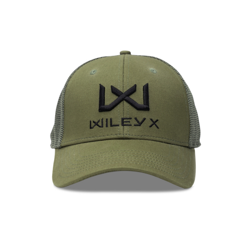 Wiley X Trucker Cap - Olive Green-Black