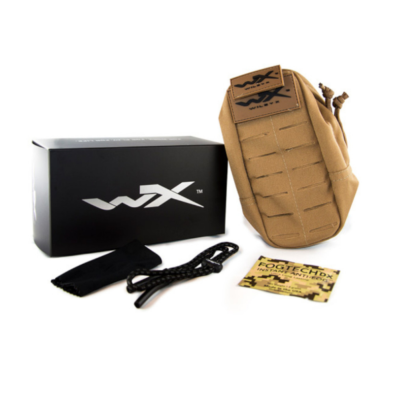 Wiley X - WX Vapor 2.5 + Tactical Pouch Grey/Clear/Light Rust Matte Black Frame Sonnenbrille