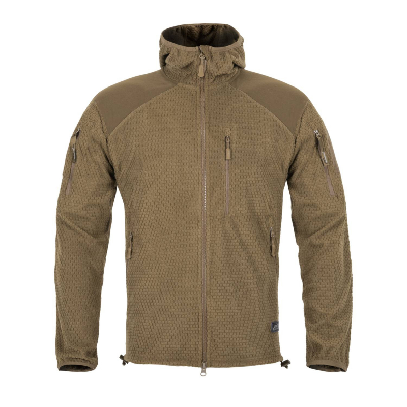 Helikon-Tex Alpha Hoodie Jacket Grid Fleece - Olive Green