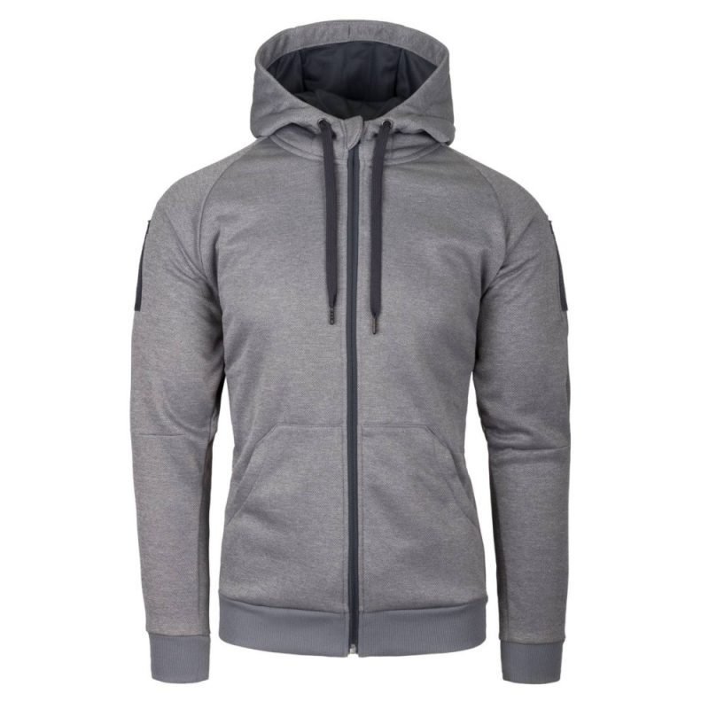 Helikon-Tex Urban Tactical Hoodie Fullzip - Black-Grey Melange