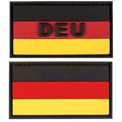 Patch Germany Flag DEU PVC Large 8x5 cm Hook&Loop