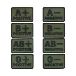 Helikon-Tex Blood Patch Blutgruppen Abzeichen (Set 2 St.) - Olive Green