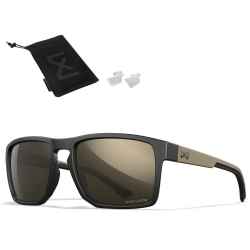 Wiley X Founder Captivate - Tungsten Mirror Matte Black-Tan